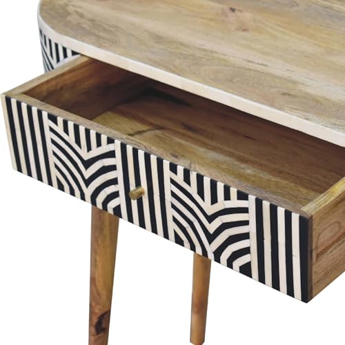 YuanDesign Artisan Furniture Solid Wood Edessa Bone Inlay Console Table YuanDesign