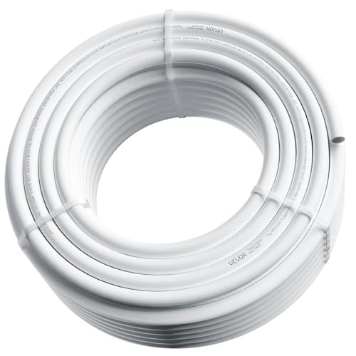 VEVOR PEX Pipe 3/4 Inch, 100 Feet Non-Oxygen Barrier PEX-A Flexible Pipe Tubing for Potable Water, for Hot/Cold Water & Easily Restore, Plumbing Applications with Free Cutter,White VEVOR