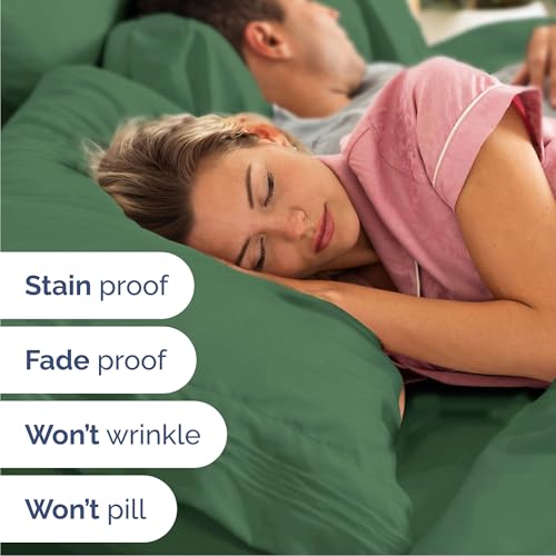 Queen Size 4 Piece Sheet Set - Comfy Breathable & Cooling Bed Sheets Set - Hotel Luxury Bedding for Women, Men, Kids, Teens, Boys & Girls - Deep Pockets, Soft, Wrinkle Free - Oeko-Tex - Emerald Green CGK Unlimited