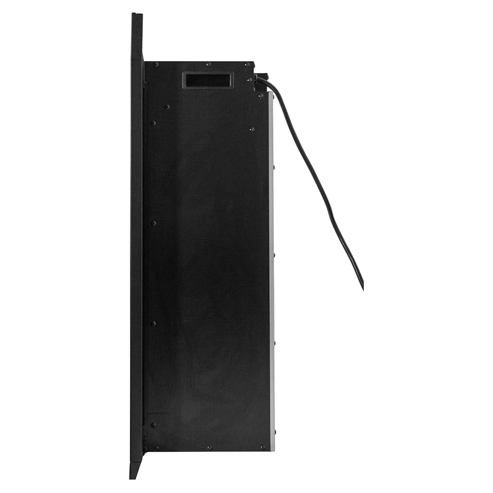 Modern Ember Uptown 33" Smart Electric Fireplace Insert with 3" Trim Kit, Compatible with Alexa and Google Assistant - Includes Remote, 1,000 Sq Ft Electric Heater with Realistic Ember Bed & Log Set Modern Ember