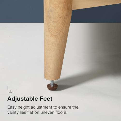 OVE Decors Indy 60 in. Undermount Double Sink Bathroom Vanity with White Engineered Marble Top, Rustic Ash OVE Decors