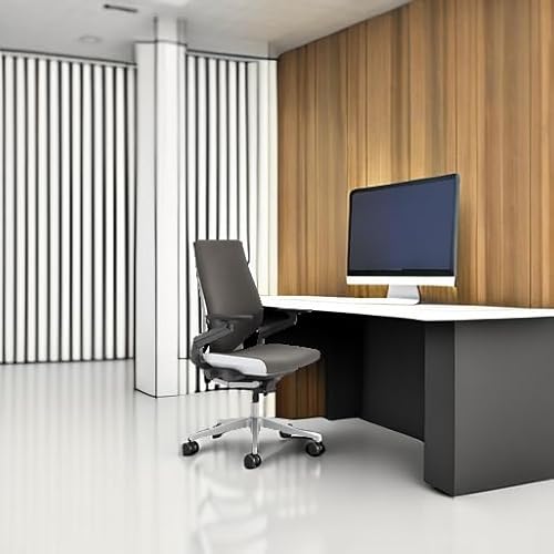 Steelcase Gesture Office Chair - Ergonomic Work Chair with Wheels for Carpet - Comfortable - Intuitive-to-Adjust for Desk - 360-Degree Arms - Graphite Gray Fabric Steelcase