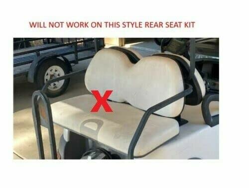 Huskey 4PCS Golf Cart Front/Rear Seat Covers for EZGO Medalist/TXT 94-13 Custom Two-Tone Black/Blue Diamond Stitching with Blue Piping, Marine Grade Huskey Parts Company