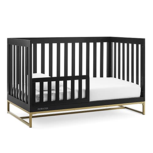 Delta Children Jade 4-in-1 Convertible Crib - Greenguard Gold Certified, Ebony/Bronze Delta Children