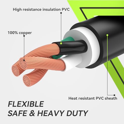 RVMATE 250V 40 Feet Welder Extension Cord, 8 AWG NEMA 6-50 STW Heavy Duty Welding Cord with LED Indicator RVMATE