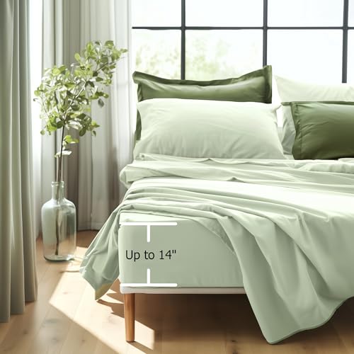Kozyhvn Twin XL Comforter Set 5 Pieces, Dark Green, Reversible Sage Green Bedding Set, Soft Bed in a Bag Twin XL with Comforter, Sheets, Pillowcase & Sham, All Seasons Boho Bed Set Kozyhvn