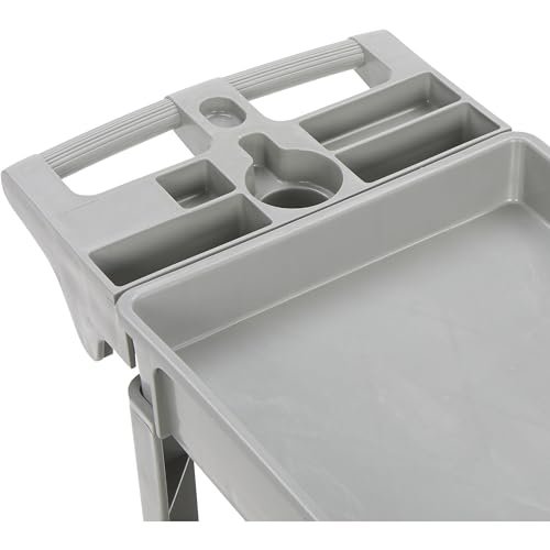 Ironton 500-Lb. Capacity 2 Tray Utility Cart, Maintenance-Free Structural Foam Construction Cargo Pushcart, Scratch Resistant, Easy to Clean Service Ironton