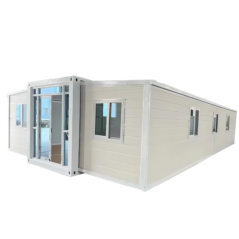 Tiny Homes Prefab House Folding Prefabricated Home with 3 Bedroom Full Equiped Bathroom Kitchen Prefabricated Container House for Adults Living Foldable Mobile Home with Steel Frame Generic