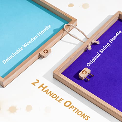 Tektalk Jigsaw Puzzle Table with Leather Bar, Wooden Plateau Portable Puzzle Board Saver with Embedded Adjustable Stand/Bracket and Removable Cover, 4 Sorting Drawers, for Up to 1500 Pieces Tektalk