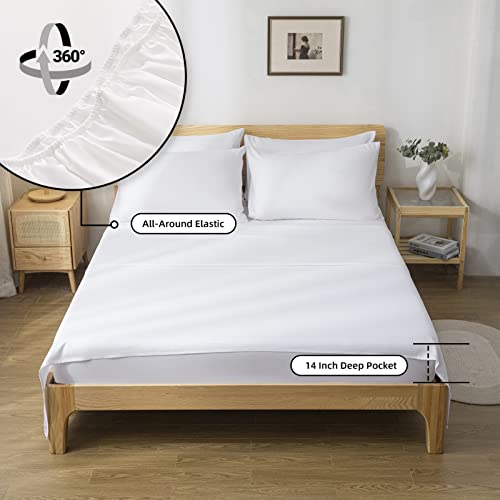weigelia King Size Comforter Set 7 Pieces Oatmeal Comforter Set King Bed in a Bag Soft Fluffy Bedding Comforter with Sheets, Pillow Shams and Pillowcases for All Season weigelia