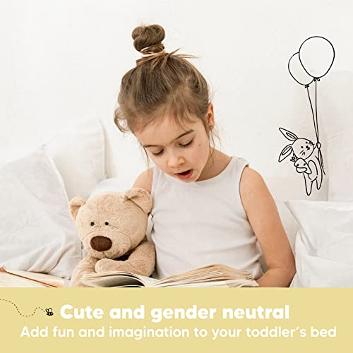 Toddler Pillow with Pillowcase - 13x18 My Little Dreamy Kids Travel Bed Pillows for Sleeping, Organic Cotton Small Pillowcase, Soft & Breathable, Machine Washable, Toddlers 2-5 Years Old (Soft White) KeaBabies