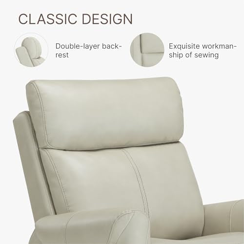 KISLOT Leather Recliner Chair for Adults Wall Hugger RV Recliner with USB Charging Ports Electric Power Reclining Sofa for Living Room Home Theater Seating Bedroom