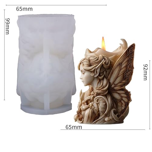 Angel Silicone 3D Flower & Rose Mold - Peony & Candle Making Molds for Resin, Clay & Soap Craft Supplies