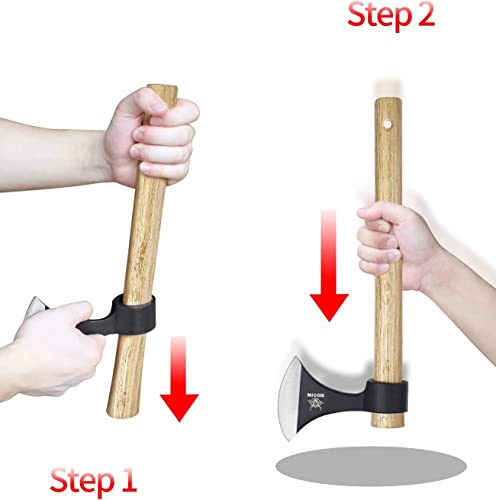 WICING Throwing Axes 3 Pack, 16.2-inch Throwing Tomahawks High Carbon Steel & Wooden Handle, for Axe Throwing Recreation and Competition WICING