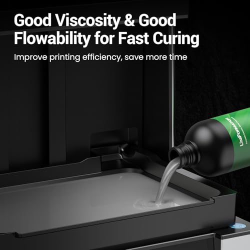 UNIFORMATION HD 3D Printer Resin Standard Fast UV Curing Plant-Based 3D Resin Liquid with High Precision Low Viscosity Suit for SLA/LCD/DLP Printing Miniatures, Garage Kits, HD Grey 1KG Uniformation