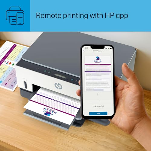 HP Smart -Tank 6001 Wireless Cartridge-Free all in one printer, this ink -tank printer comes with up to 2 years of ink included, with mobile print, scan, copy (2H0B9A) HP