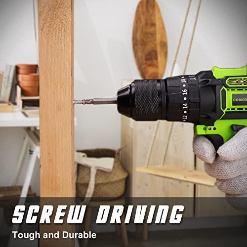 COMOWARE Drill Bit Set, 246 Pcs for Cordless Drill, Drill Driver Bit Set for Wood, Metal, Masonry, Cement and Screwdriver Bits Set Combo Kit COMOWARE