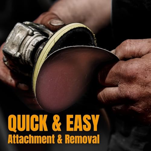 POWERTEC 75PK, 40/80/120 Grits, 5 Inch 8 Hole Hook and Loop Sanding Discs w/Cleaning Stick, Aluminum Oxide Sandpaper Discs, Woodworking Sanding Pads for Random Orbital, Air, DA Sander (45055) POWERTEC