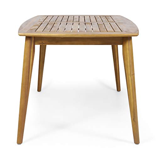 Christopher Knight Home Ashley Outdoor 7 Piece Acacia Wood Dining, Teak and Dark Gray Christopher Knight Home