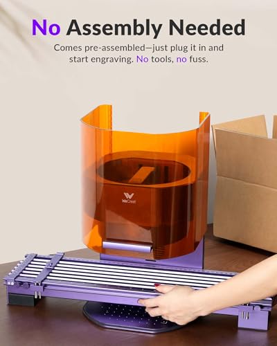 Slide Extension for WeCreat Lumos Laser Engraver, 4X Expanded Working Area (520×116mm) for Batch Engraving, Compatible with Rotary Kit for Long Cylinder Engraving WECREAT