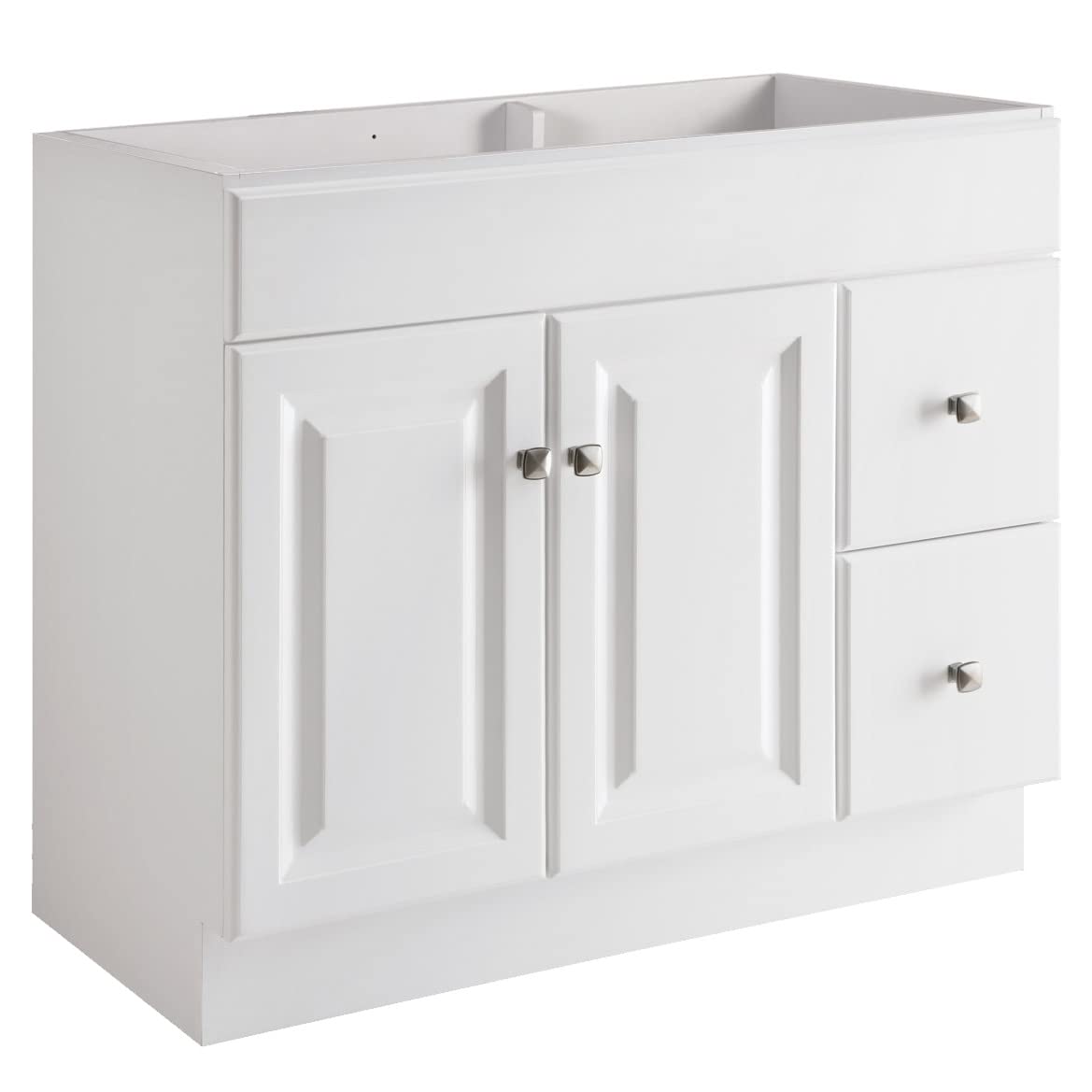 Design House Wyndham 36 Inch Bathroom Vanity, Ready to Assemble, Solid Wood, White, 597237 Design House