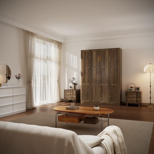 Bobve Farmhouse Murphy Bed Queen, 85" Wall Bed Folds to Save Space, Concealed Bed Frame with Hydraulic Rod and Wall Mounted Features for Apartment/Office/Guest Room Bobve