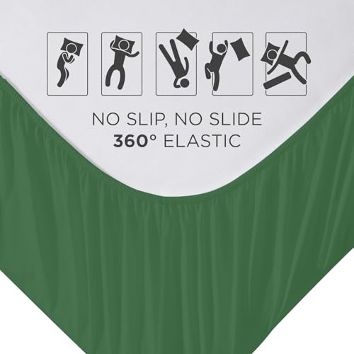 Royale Linens Fitted Sheet Full - Ultra Soft 1800 Brushed Microfiber - Hotel Luxury Bottom Sheets - Wrinkle Free & Fade Resistant - Deep Pocket Fitted Sheet Only (Full, Hunter Green) ROYALE LINENS