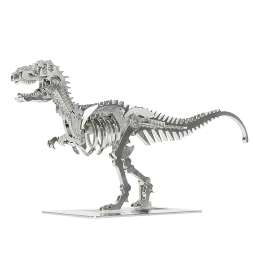 Kolotesame T.rex 3D Metal Puzzle Dinosuar Model for Adults, DIY Dinosuar Skeleton Building Model Kit, Immersive Creative Puzzle Model for Men or 3D Building Enthusiasts Gift