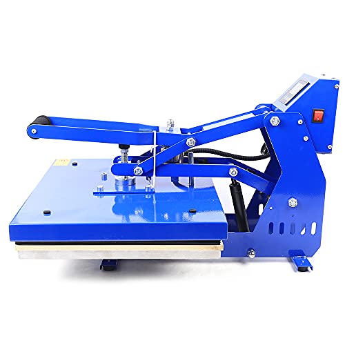 Auto Open Heat Press Machine, 16"X20" Clamshell Heat Press with Slide Out Base, 110v Digital Sublimation Printer Manual Magnetic Semi-Automatic for to Accurately Transfer T-Shirts, Pillowcases YSHUSTGY