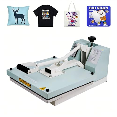 BetterSub 15x15 Heat Press Machine for T-Shirts, Industrial Sublimation & Heat Transfer – Digital LCD Control, Teflon Coated Surface, Clamshell Design, Safe Durable (Teal) BetterSub