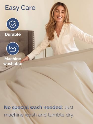 Extra Deep King Sheet Set - 6 Piece Breathable and Cooling Sheets - Hotel Luxury Bedding for Women, Men, Kids & Teens - Easy & Secure Fit - Soft, Wrinkle Free and Comfy - Extra Deep Pockets - Wheat CGK Unlimited