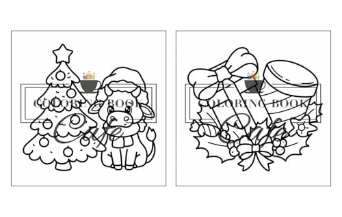 Cozy Christmas: Cute and Cozy Coloring Book for Adults & Teens Featuring Easy and Bold Christmas Designs WoodArtSupply