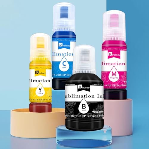 Cartridge-Free Super-Tank Printer with Sublimation Ink Bundle for Heat Transfers, Easy Fill, Built-in Scanner & Copier and Printing up to 13 x 19 Inches (Wide Format) Pinckney