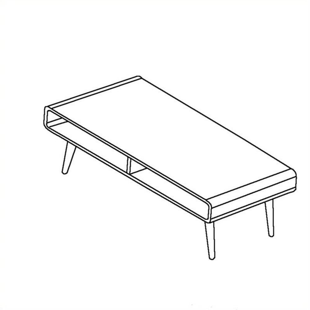 Boraam Zebra Series Halmstad Coffee Table, Rich Walnut Boraam