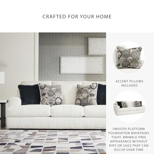 Signature Design by Ashley Karinne Coastal Sofa with Non-skid Legs, White Signature Design by Ashley