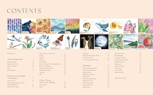 Learn to Watercolor: 20 Step-by-Step Beginner-Friendly Lessons on Watercolor Paper - Includes Watercolor Pad with Sketches – No Drawing Required! (Watercolor This Book) WoodArtSupply