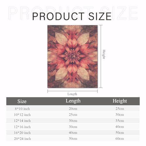 Kaleidoscope Floral pattern-107743 Diamond Painting Kits, DIY 5D Paint for Adults Kids, Full Drill Crystal Diamond Drawing Suitable for Home Wall Decoration Fhuyiks