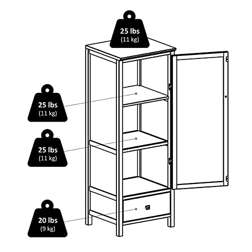 Winsome 94402 Pantry Cupboard with Door, Antique Walnut Winsome