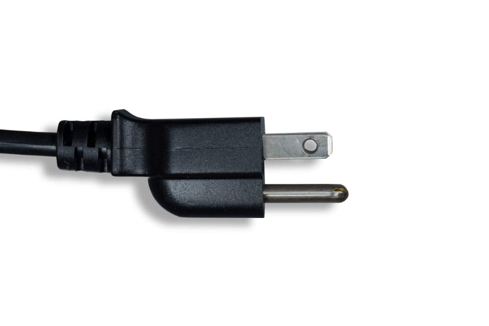 Cablelera Power Cord Extension and Splitter, NEMA 5-15P to NEMA 5-15R x 2, 16 AWG, 13A, 125V (ZWACPQAG-14) Black Cablelera