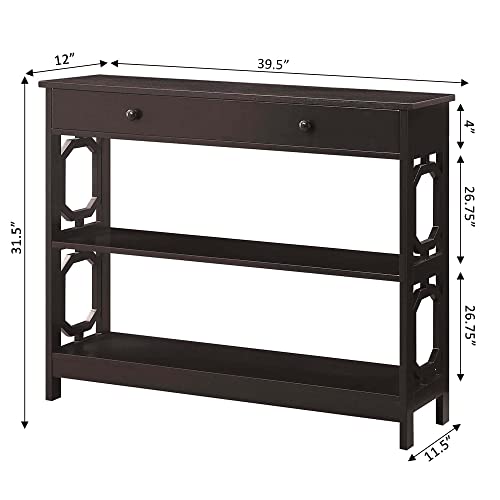Convenience Concepts Omega 1 Drawer Console Table, Espresso Convenience Concepts