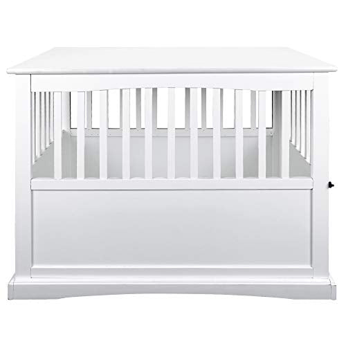 Casual Home Wooden Large Pet Crate, End Table, White 36.50" x 24.00" x 29.25" Casual Home