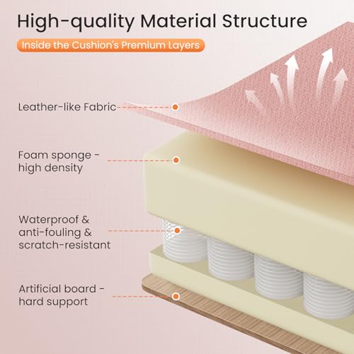 Sweetcrispy Computer Gaming Chair - High Back Ergonomic Desk Chair with Footrest and Lumbar Support, Height Adjustable Task Chair with Linkage Armrests and Headrest, 360° Swivel Wheels, Pink Sweetcrispy