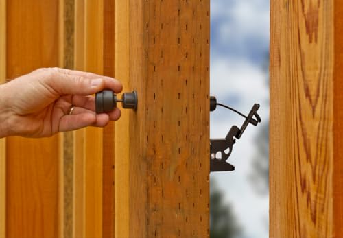 GH Gate Latch Complete Outdoor gate Latch for Wooden Gates operates from/on Both Sides of Fence Patented Dual Sided Operation. Wooden Fence Latch Vinyl Gate Latch Metal Fence Latch Universal fit GH Gate Products