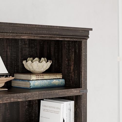 IDEALHOUSE 5 Tier Bookcase, Farmhouse Book Shelf with Storage Open Display Bookshelves, 71" Tall Book Case Wooden 5 Shelf Bookcase Home Decor Furniture for Home Office, Living Room, Bed Room - Cherry IDEALHOUSE