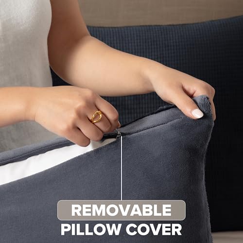 UGG Remina Twin Comforter Set 4 Piece Bed in a Bag with Throw Blanket, Decorative Pillow, Sham, and Reversible Comforter Hypoallergenic Washable College Dorm Bedding, Twin XL, Navy Blue UGG