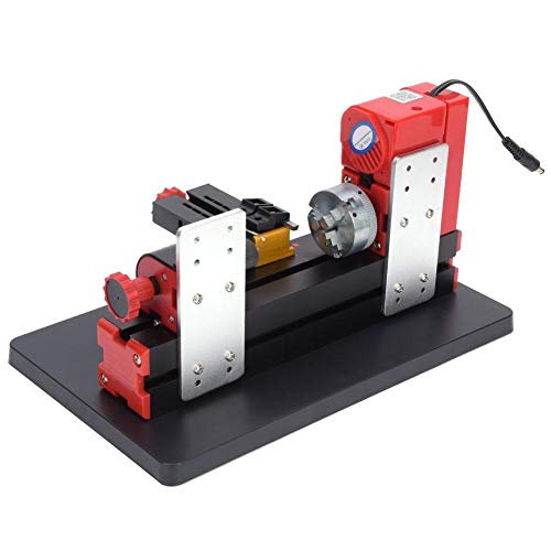 Mini Lathe Machine,24W 20000Rpm Mini Multifunction Wood Lathe Metal Rotating Lathe Diy Tool Benchtop Wood Lathes For Wood Glass Plastic Milling Machining/Lignin Plastic/Soft Metal Focket