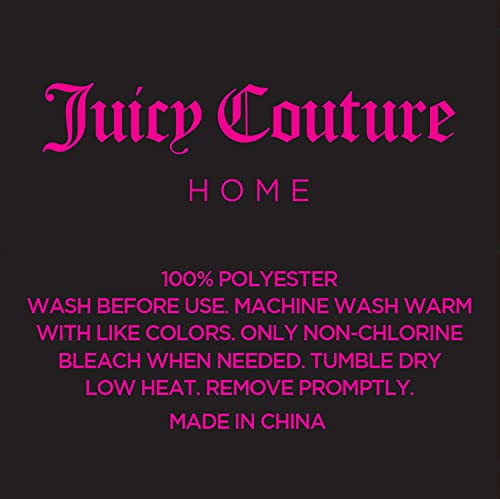 Juicy Couture King Size Silk Satin Bed Sheet Set, Deep Pocket Silky King Sheet Set with 1 Fitted Sheet, 1 Flat Sheet and 2 Pillow Case, Wrinkle Resistant and Anti Pilling Bed Sheets - Pink Juicy Couture