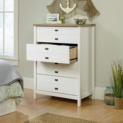 Sauder Cottage Road 4-Drawer Chest, Soft White finish, L: 32.44" x W: 19.29" x H: 44.92" Sauder