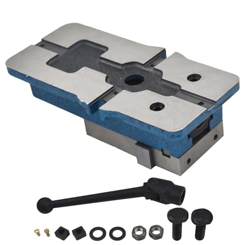 TINVHY 3In x 2.95In CNC Milling Machine Vise Lockdown Bench Vise, Without Base Clamp Vise, High Precision Clamping TINVHY