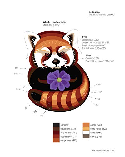 Animal Embroidery Workbook: Step-by-Step Techniques & Patterns for 30 Cute Critters & More (Landauer) Designs include Foxes, Sloths, Hedgehogs, Giraffes, Cats, Chickadees, Pandas, Bees, Flowers & More Fox Chapel Publishing